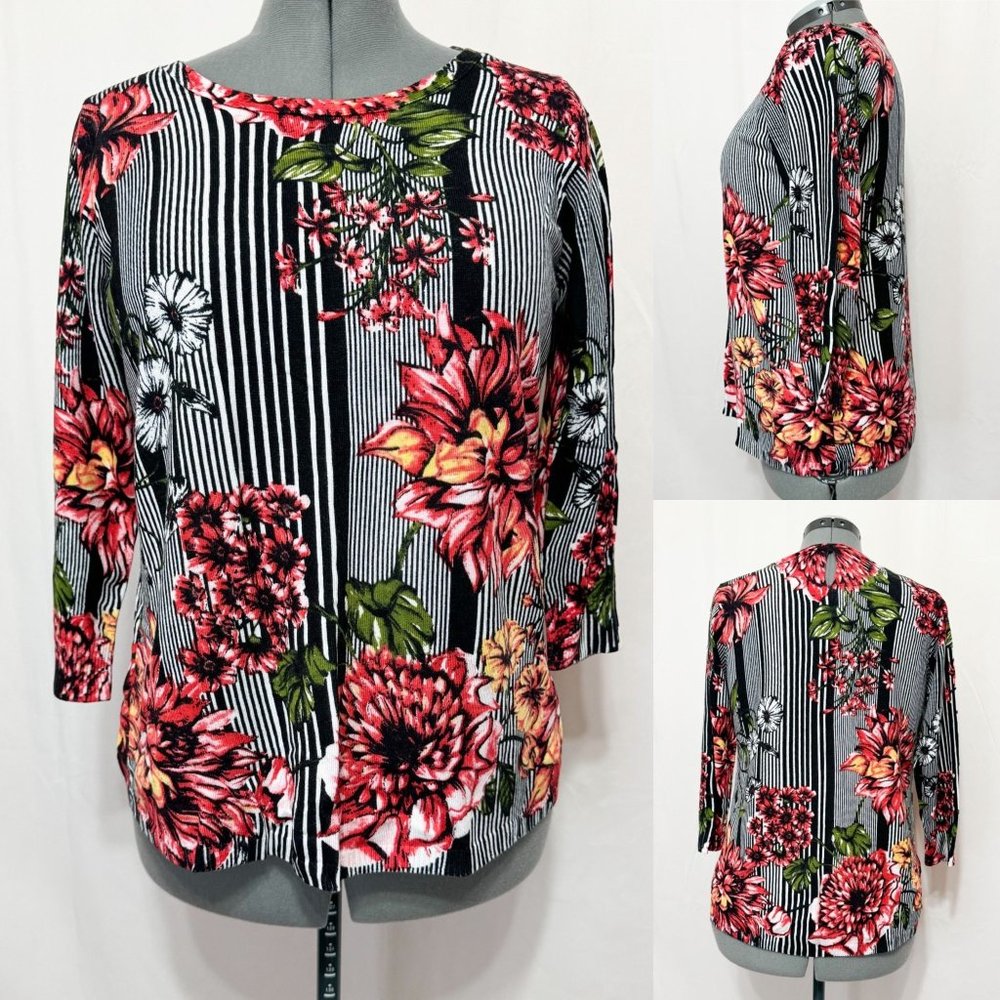 Joseph A NWOT Sz XL Multi 3/4/Sleeves Sweater Top
